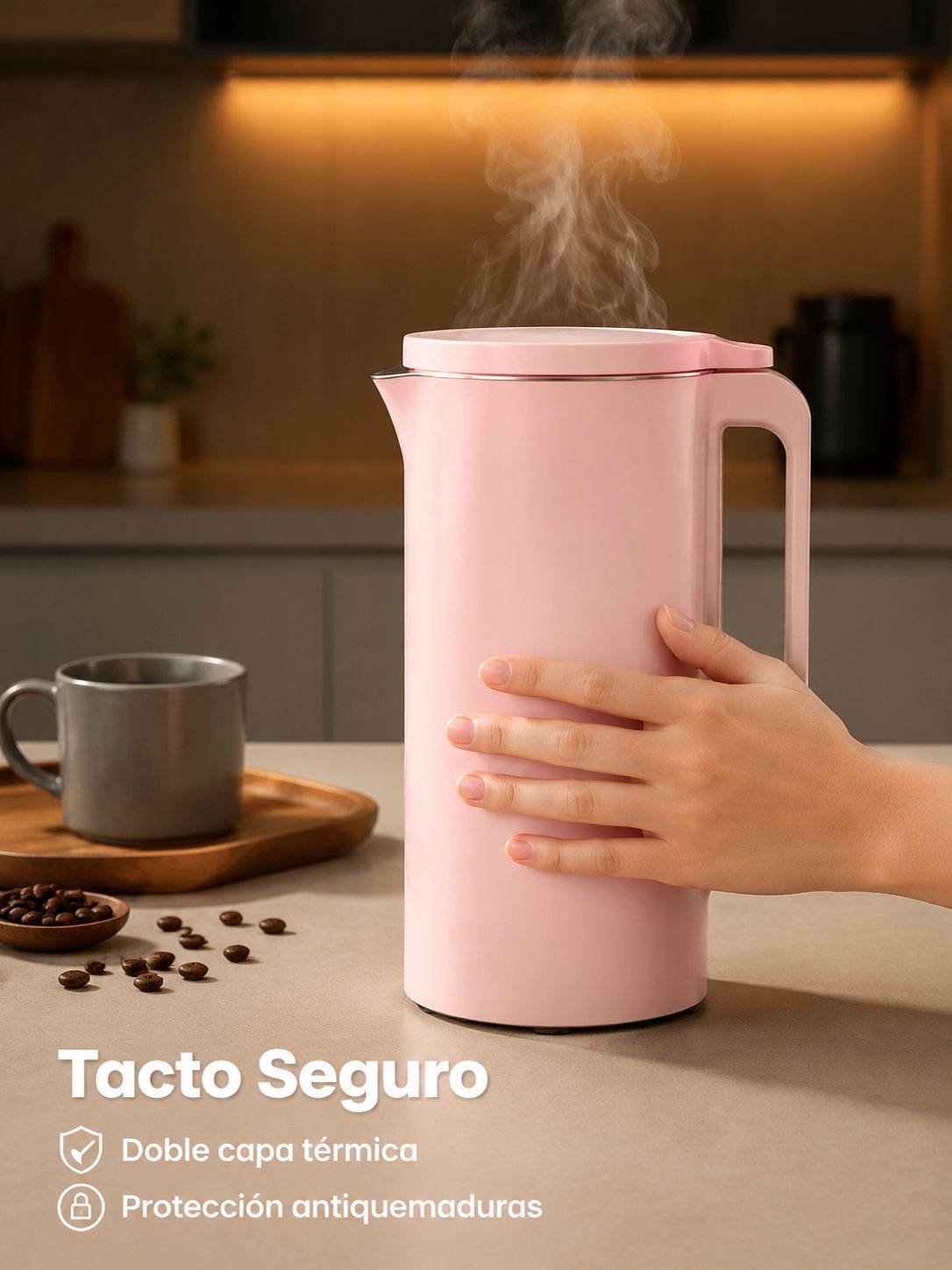 Mini portable filterless soy milk maker