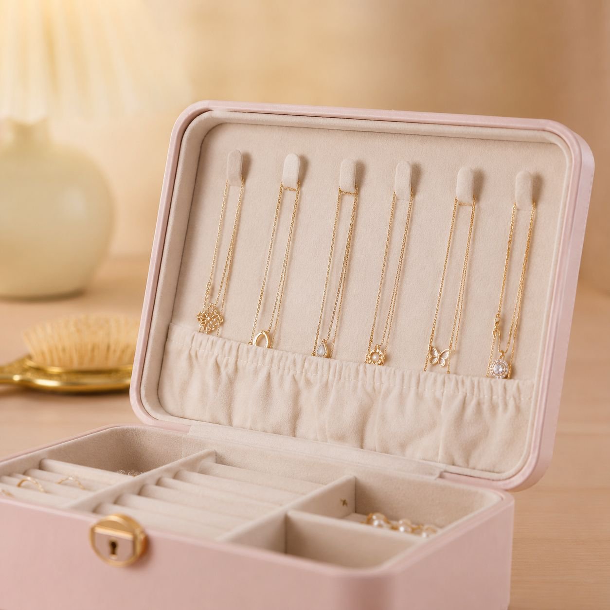Luxury jewelry case for rings and earrings