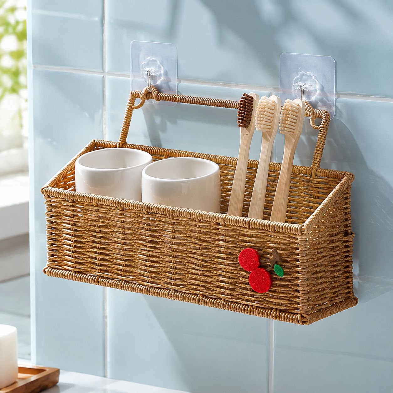 Multi-functional Plastic Bathroom Storage Basket, Kitchen Organizer Rack