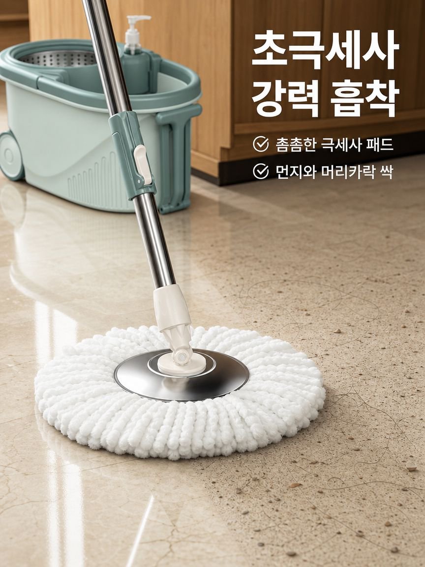가정용 물걸레통세트 게으름뱅이 물걸레 손세탁 회전구동 물걸레통세트 탈수