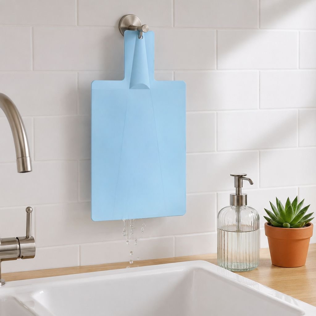 Space-saving foldable chopping board for small kitchens