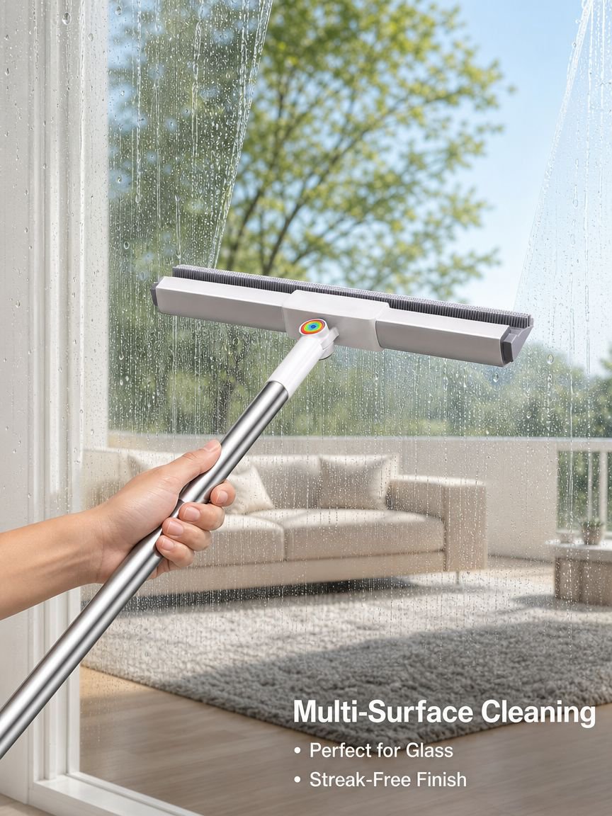 Magic Silicone Upgraded DoubleSided Bathroom Wiper Floor MultiUse Adjustable Broom