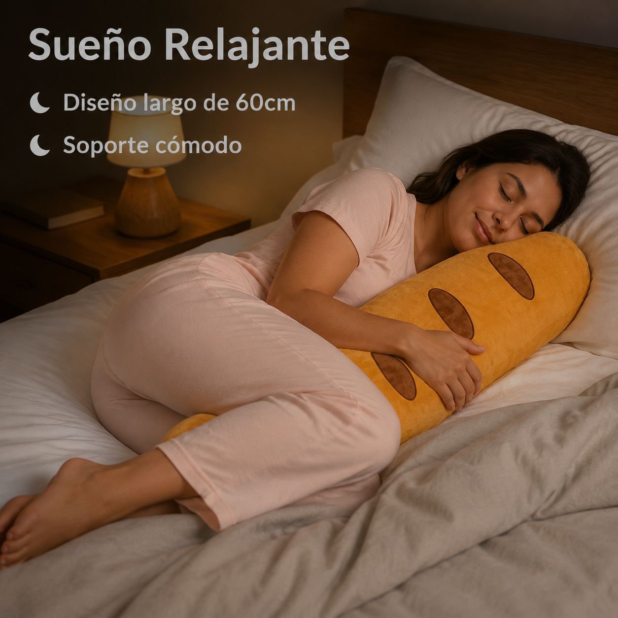 Almohada de baguette simulada