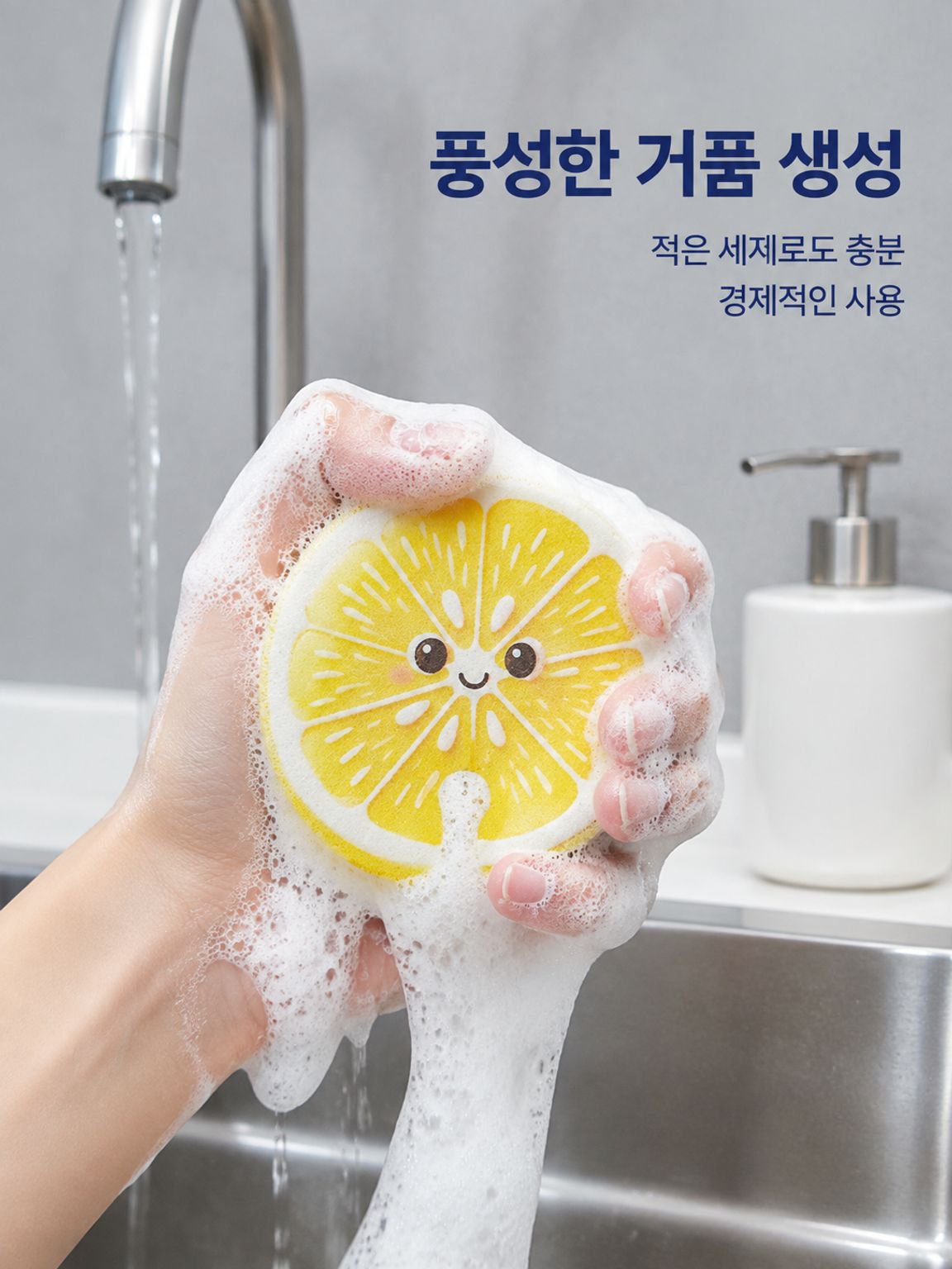 캐릭터 과일 목재 펄프 면 식기 세척용 수세미