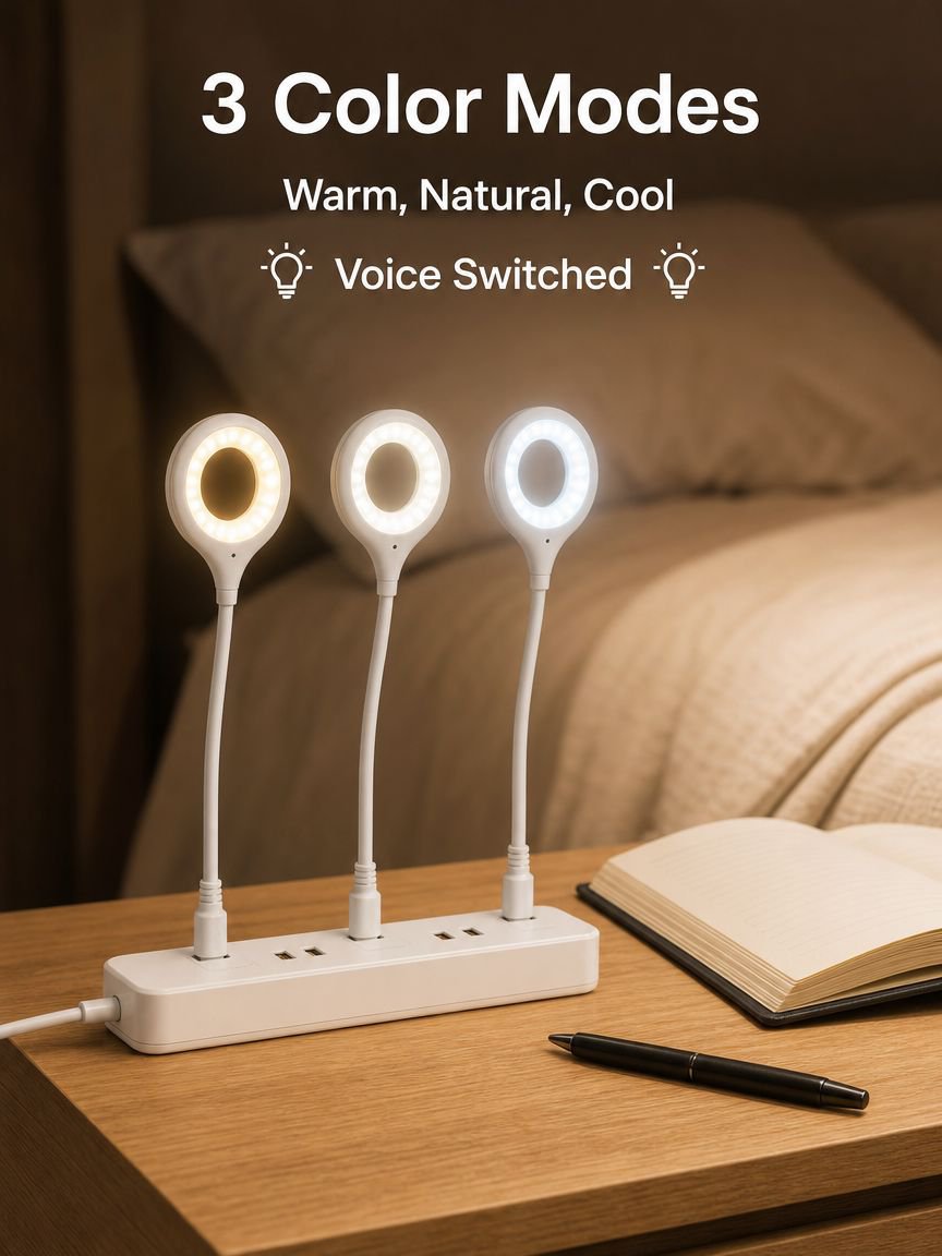 Voice-controlled USB night light