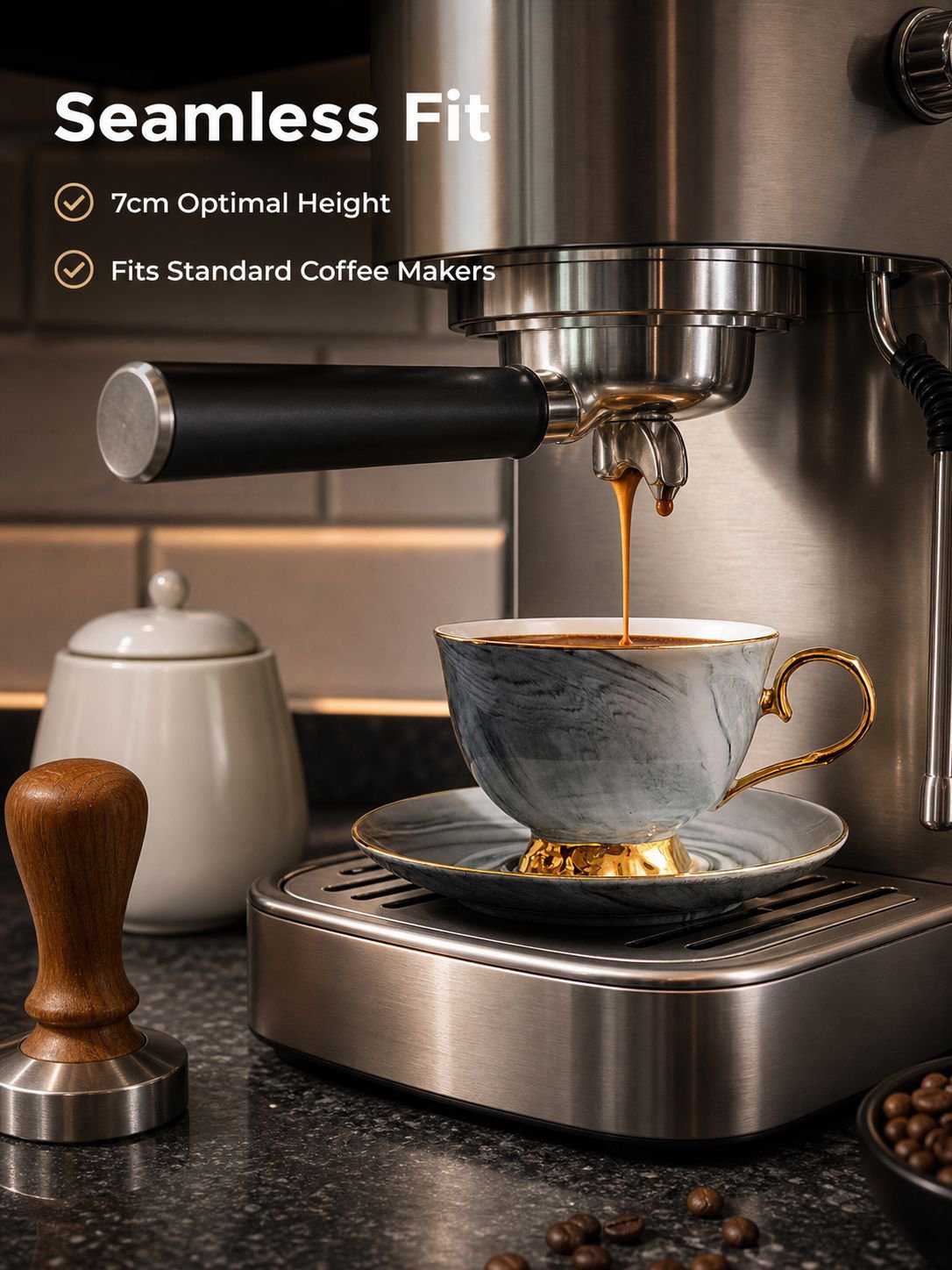 Luxury Marble Style Ceramic Coffee Mug Set