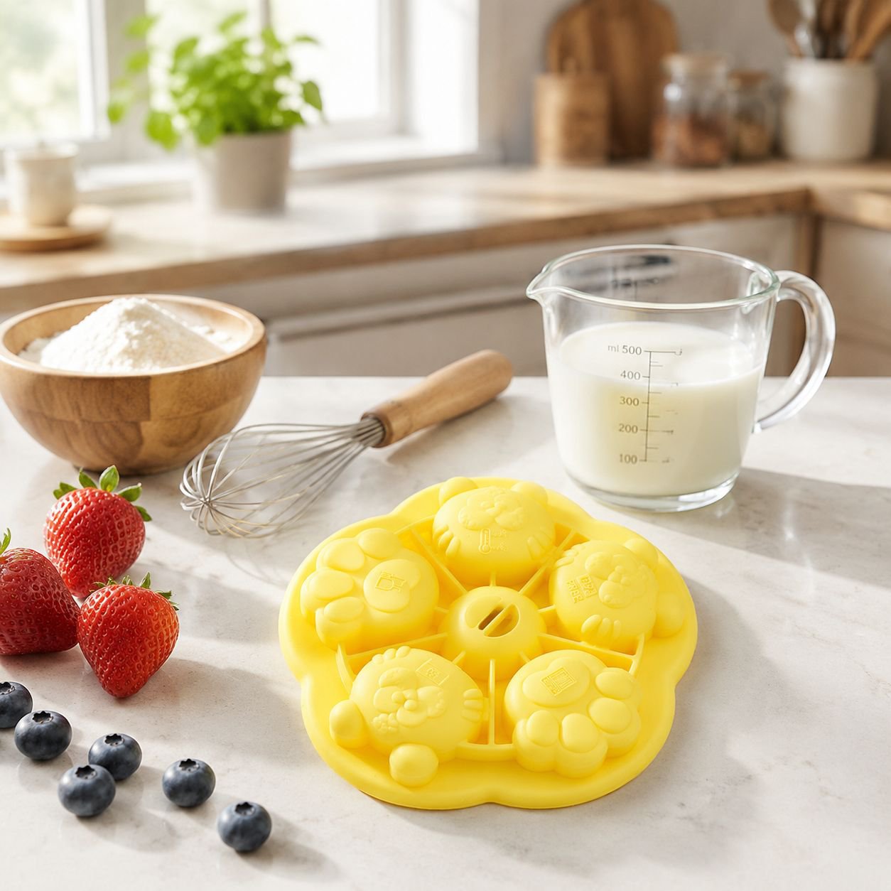 Baby Food Silicone Tiger Head Rice Cake Mold Popsicle Ice Tray Cake Mold
