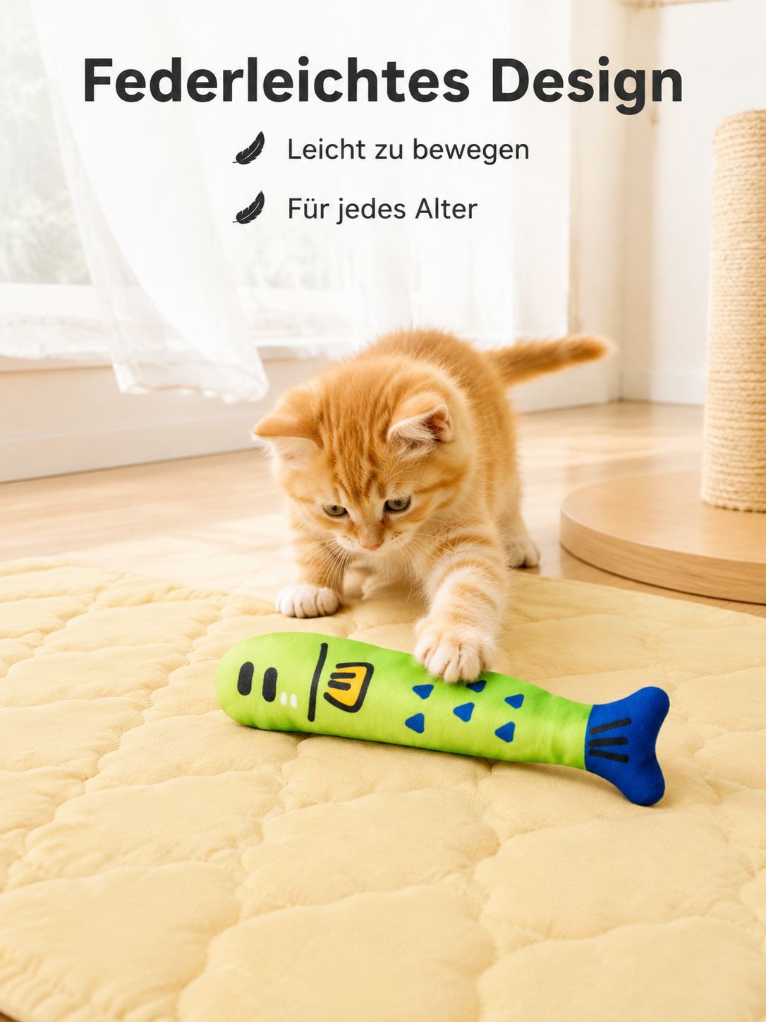 Katzenminze-Fischspielzeug aus Sisal