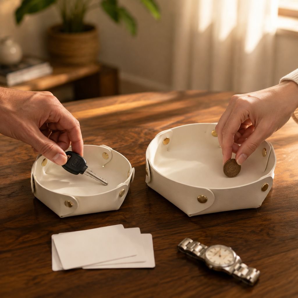 Caja decorativa estilo nórdico para organización de mesa