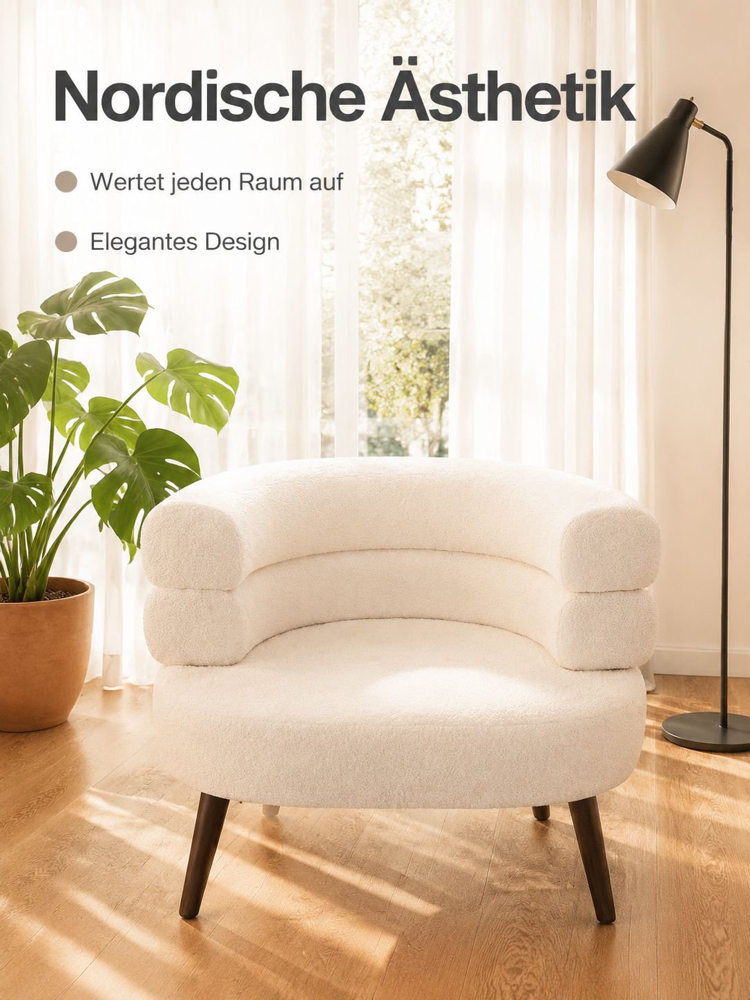 Bequemer geschlossener Sessel für entspannte Stunden