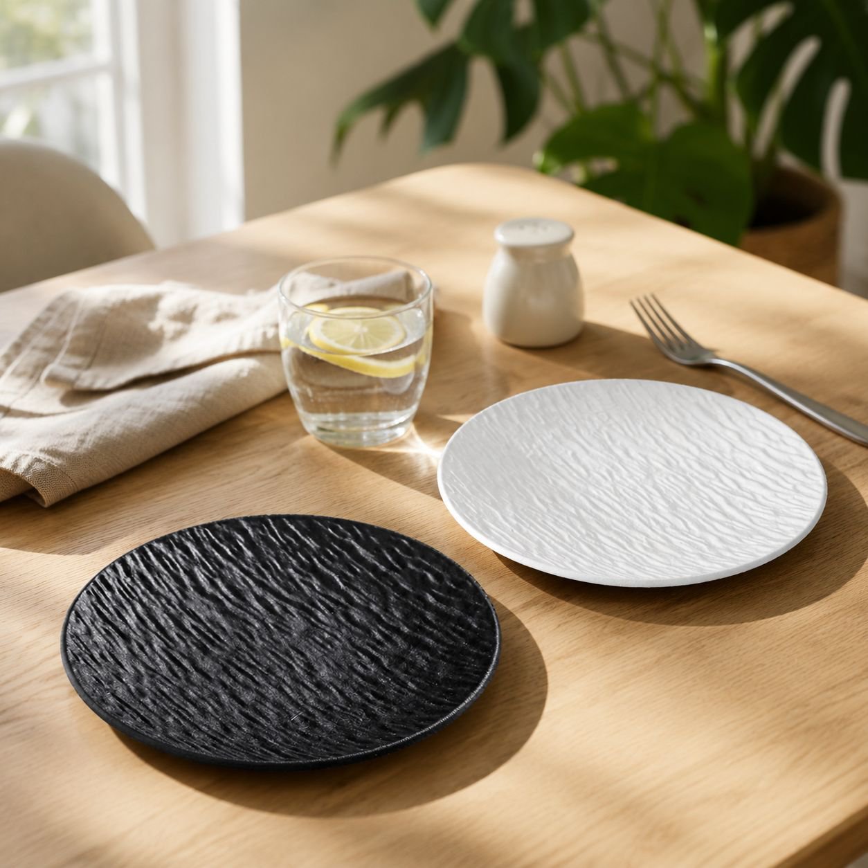 Simple Round Ceramic Tableware Plate for Home
