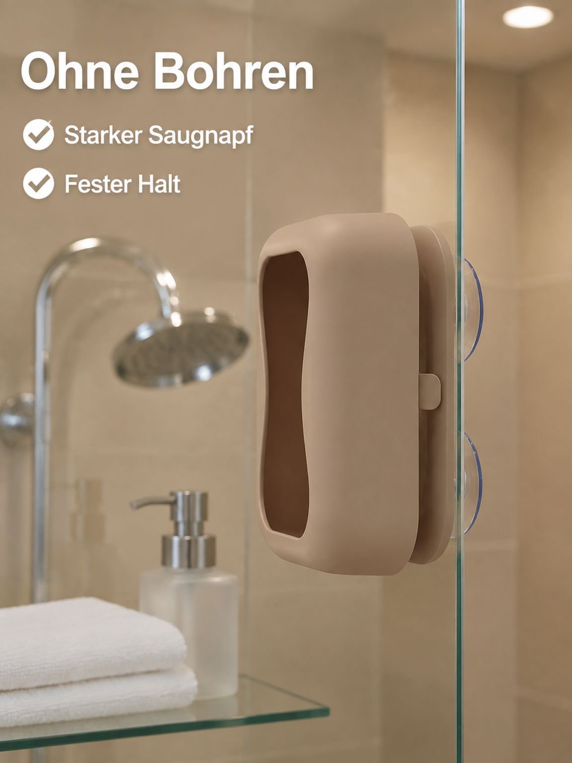 Rückstandsfreie Silikon-Taschentuchbox mit Saugnapf, geeignet für Badezimmer und Wohnzimmer