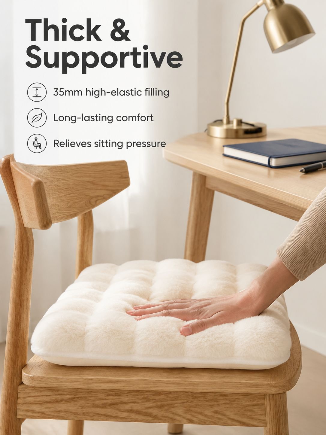 Rabbit fleece warm seat cushion