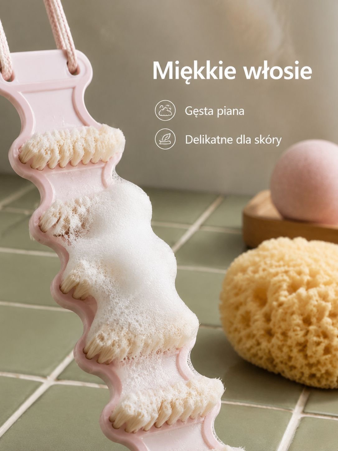 Szczotka do pleców z ergonomiczną rączką