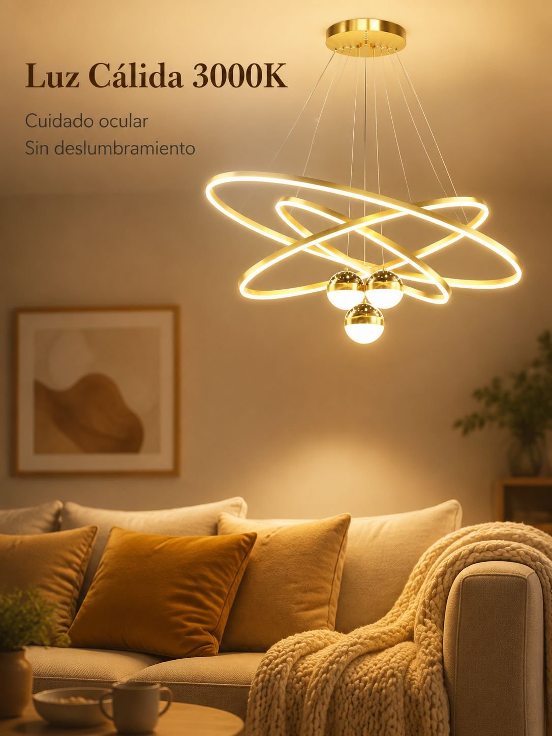 Lámpara colgante LED de forma esférica