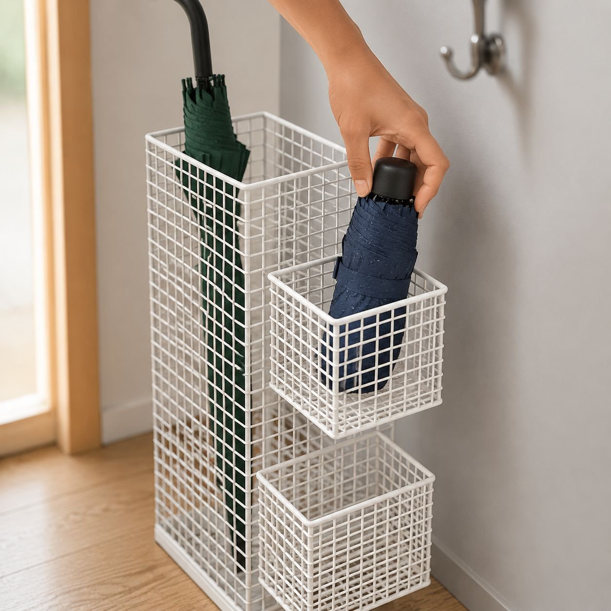 Modern hallway umbrella rack for household storage