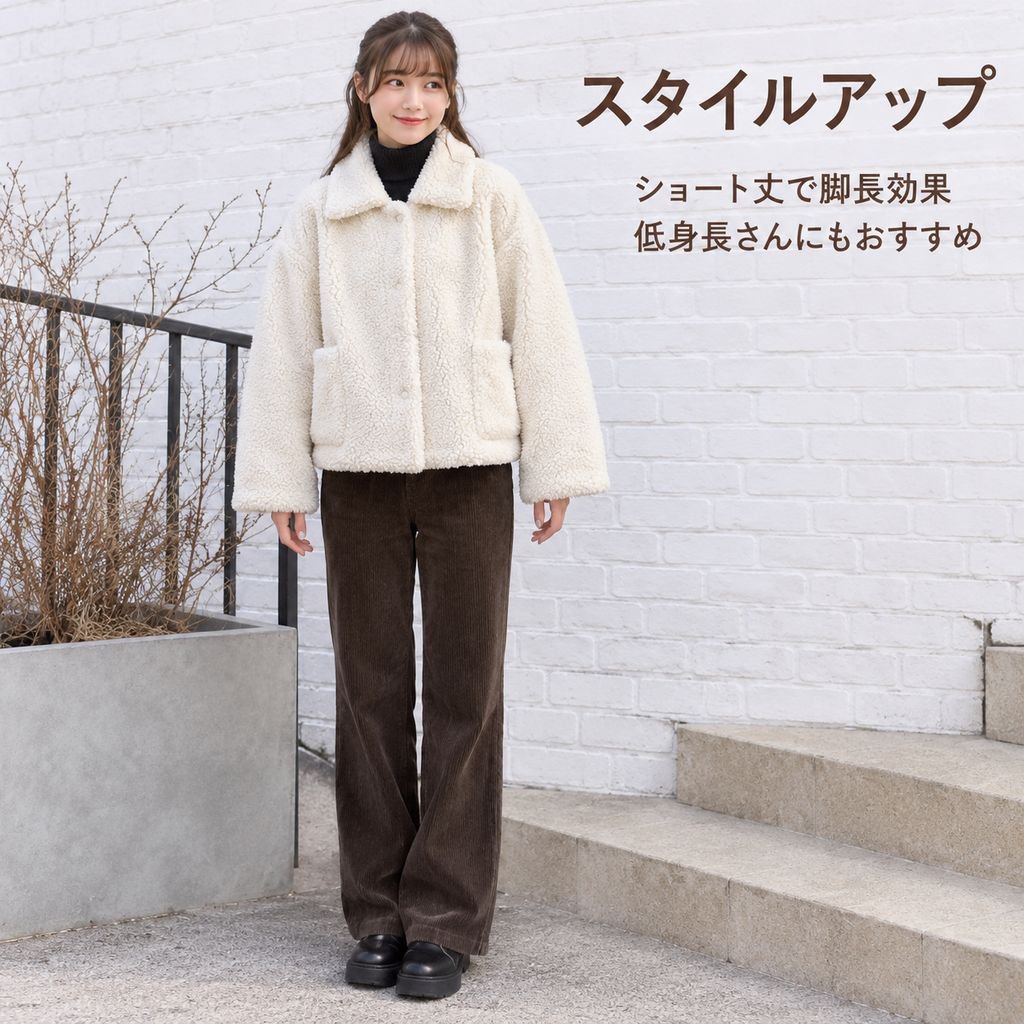 レディース ポロ襟 裏起毛 厚手 長袖 ジャケット ゆったり トップス アウター