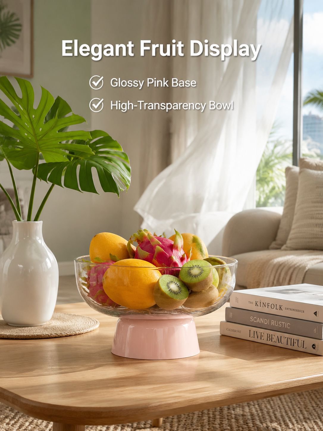 Tall fruit bowl