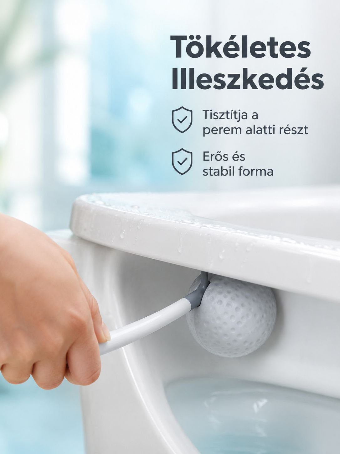 Golf kétoldalas WC-kefe