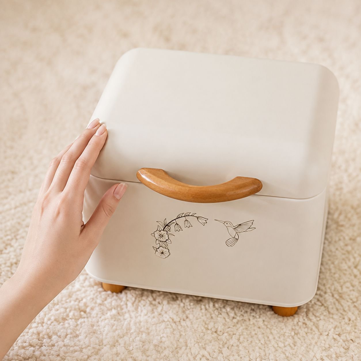 Travel-friendly iron storage box for pills and earbuds
