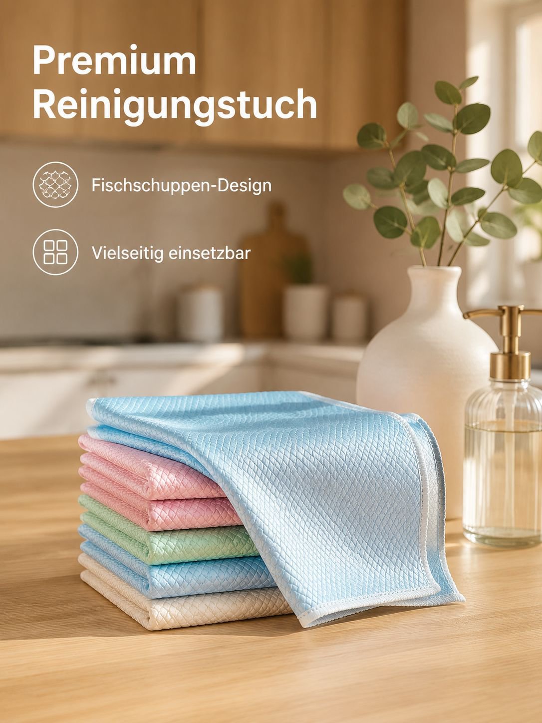 Fischschuppen-Muster saugfähiges Reinigungstuch