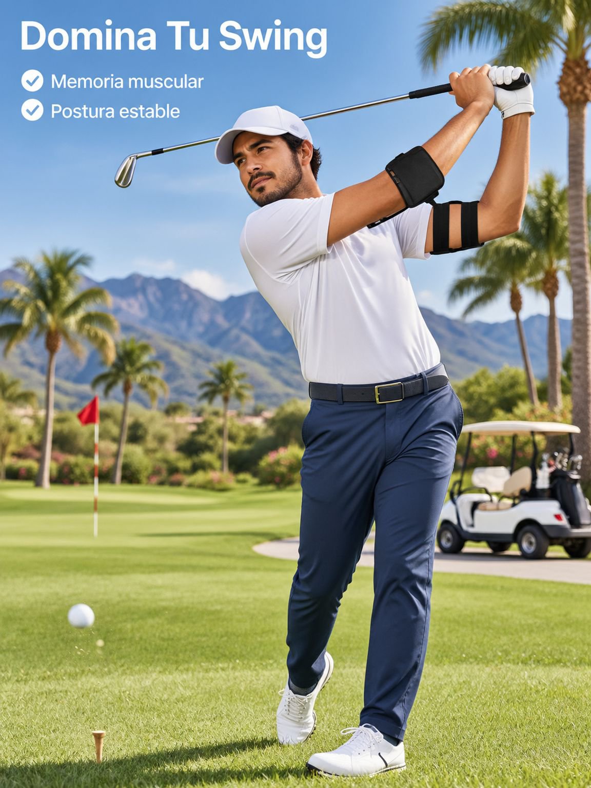 Entrenador de fijación de brazo para golf