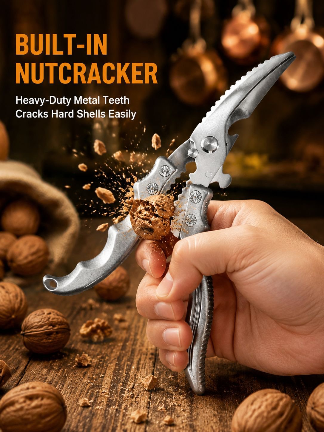 German stainless steel kitchen scissors