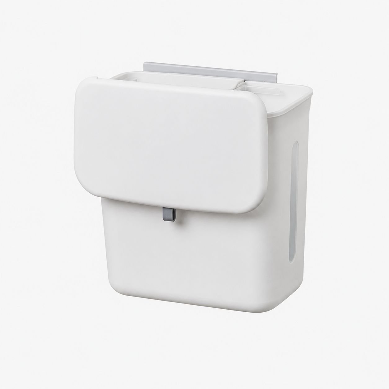 Cubo de basura colgante para puerta de gabinete de cocina, separación seco-húmedo, tapa deslizante