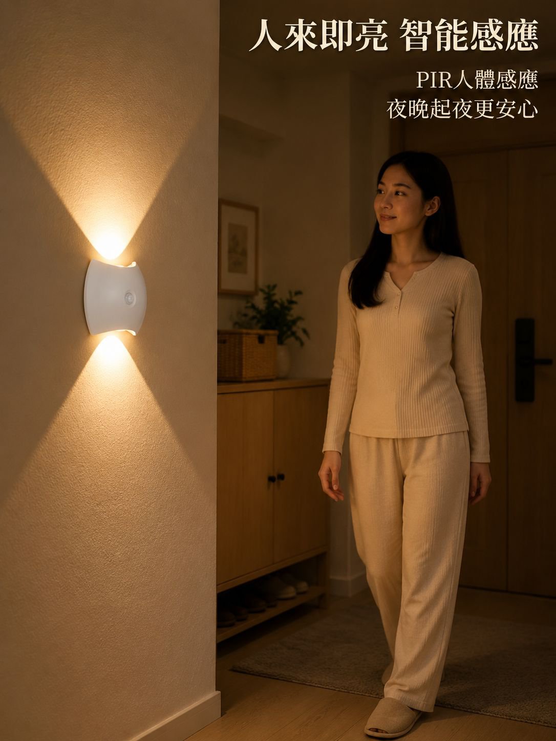 磁吸式現代簡約無痕壁燈