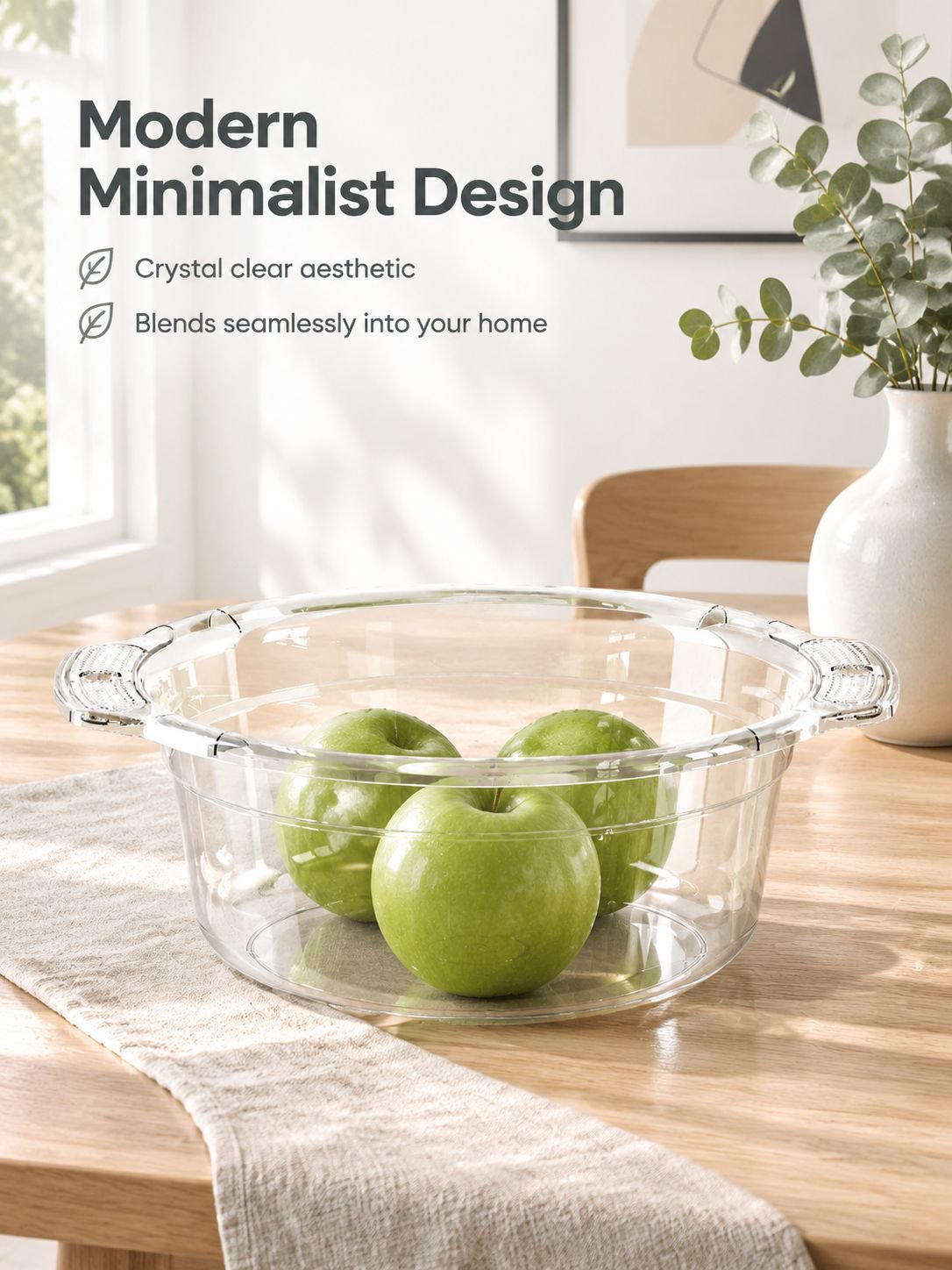 Lightweight clear basin for home use