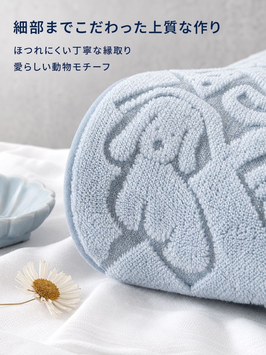 かわいい柄のバスタオル