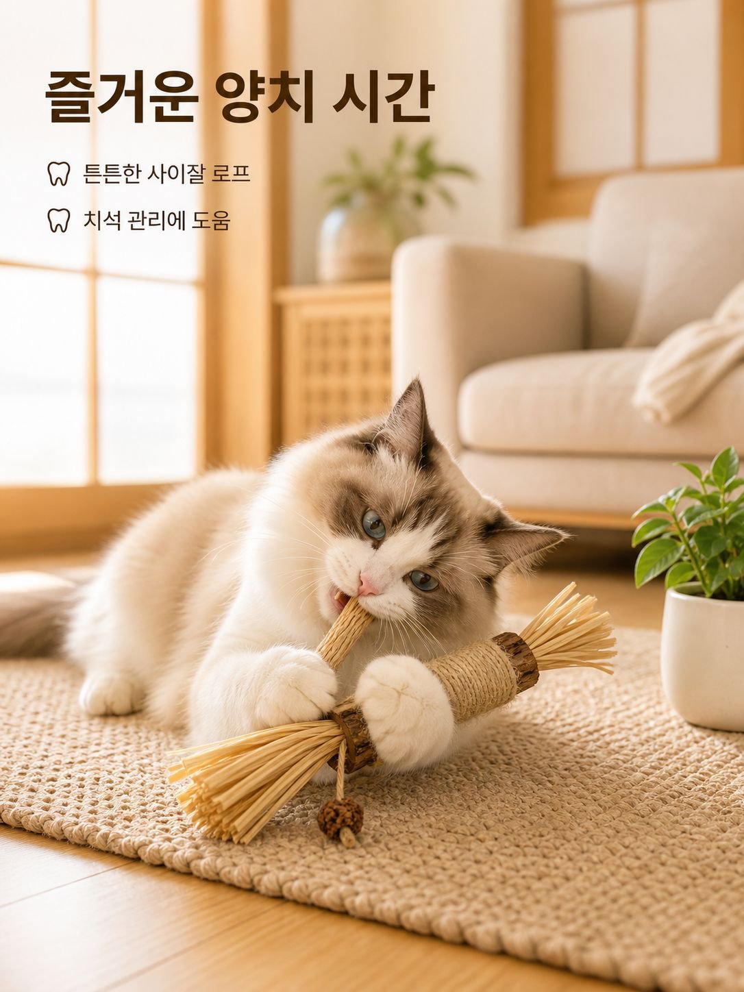 쑥 이갈이 반려동물 간식 스틱