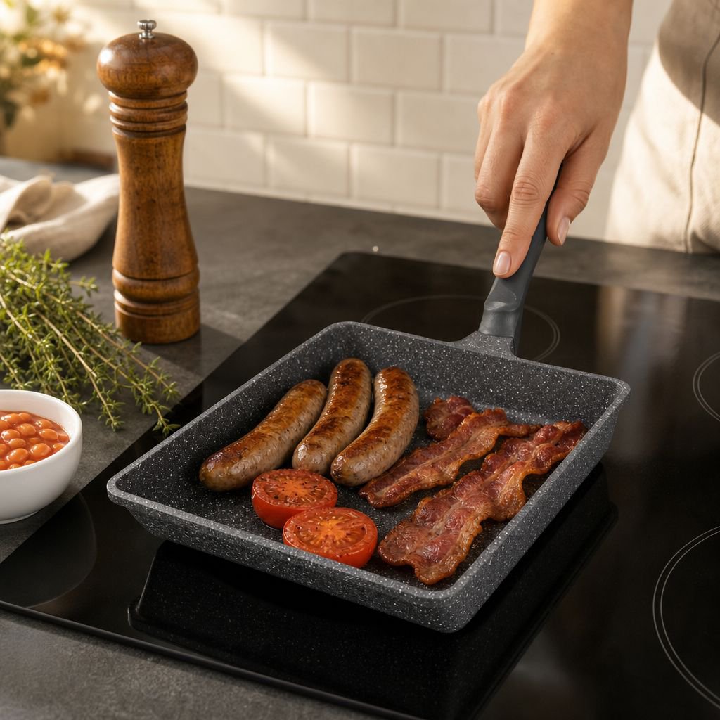 Breakfast Steak Square Egg Roll Frying Pan NonStick Skillet made of Maifanshi for Tamagoyaki