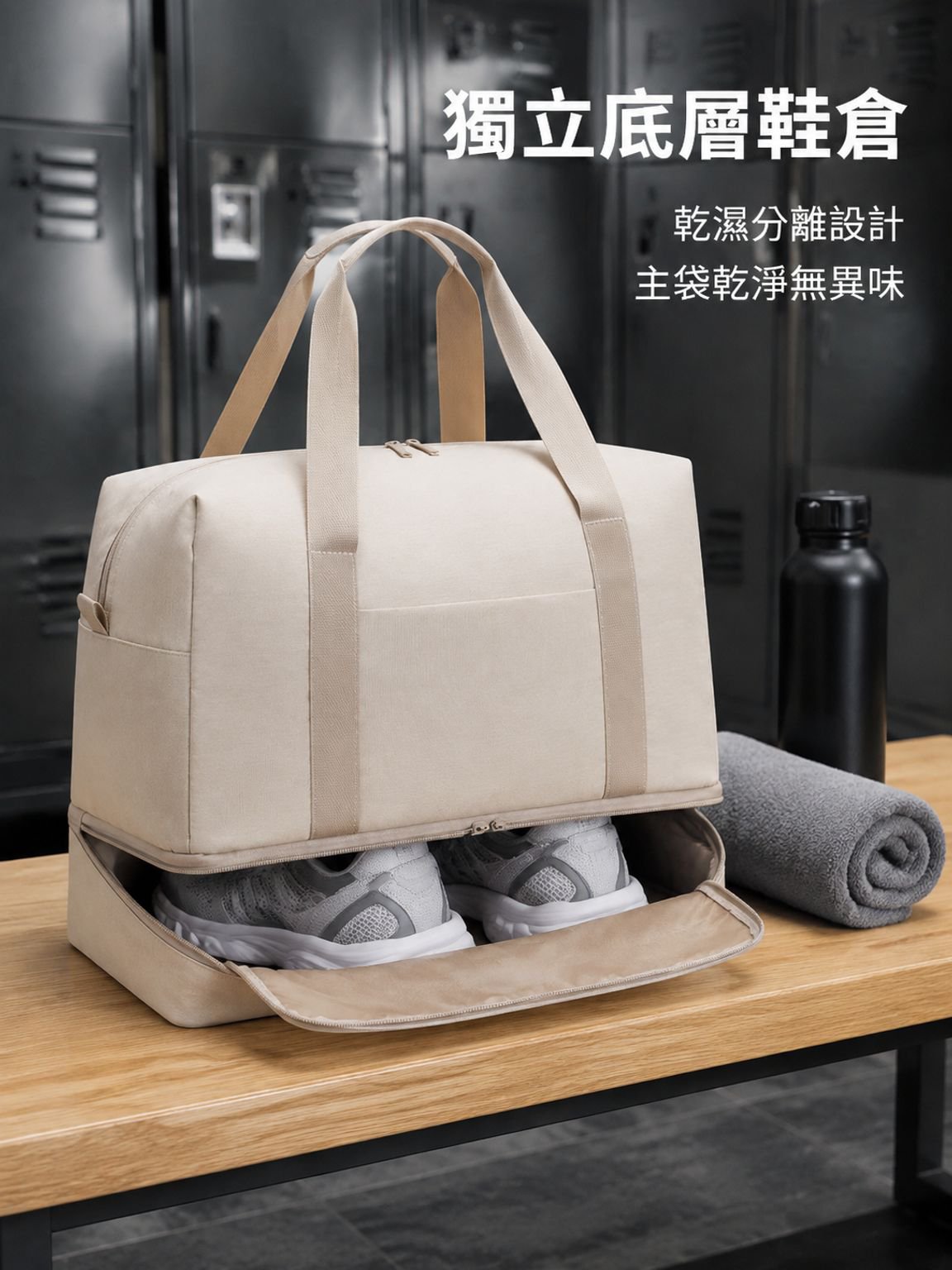 便攜式乾濕分離手提包