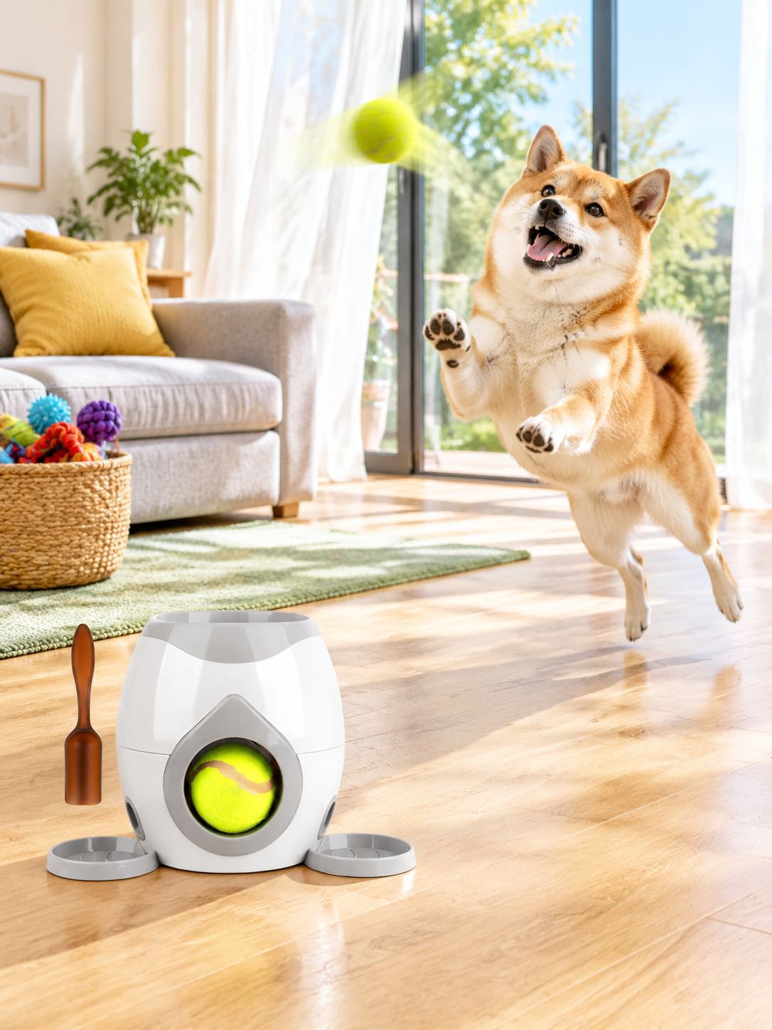 犬用インタラクティブボールランチャー・ごほうびフィーダー