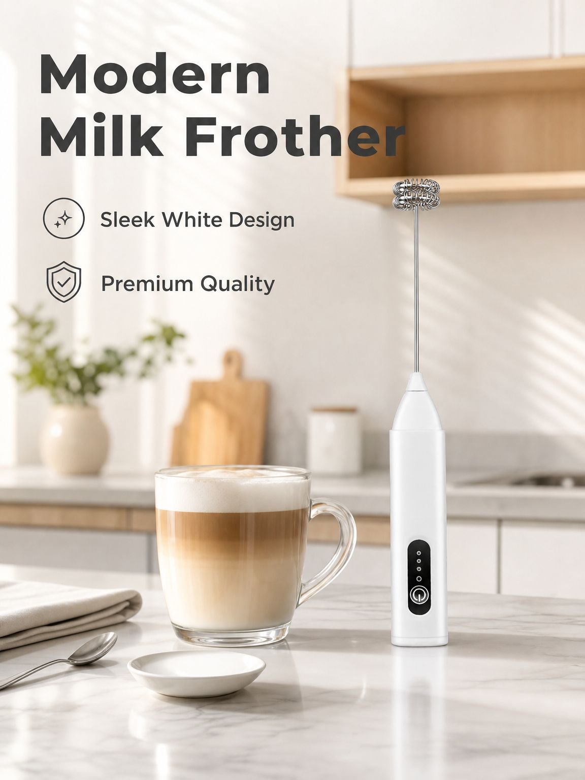 Wireless Electric Handheld Milk Frother