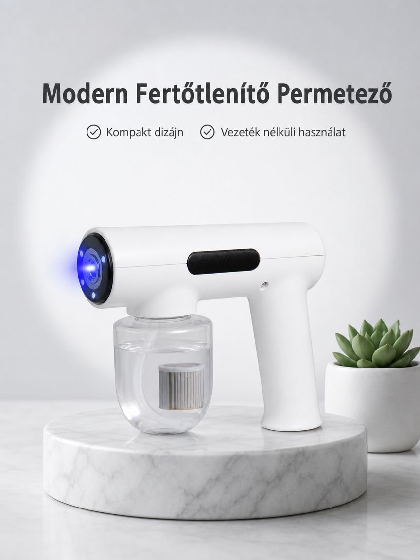 Hordozható kékfényes fertőtlenítő tisztító permetezőpisztoly