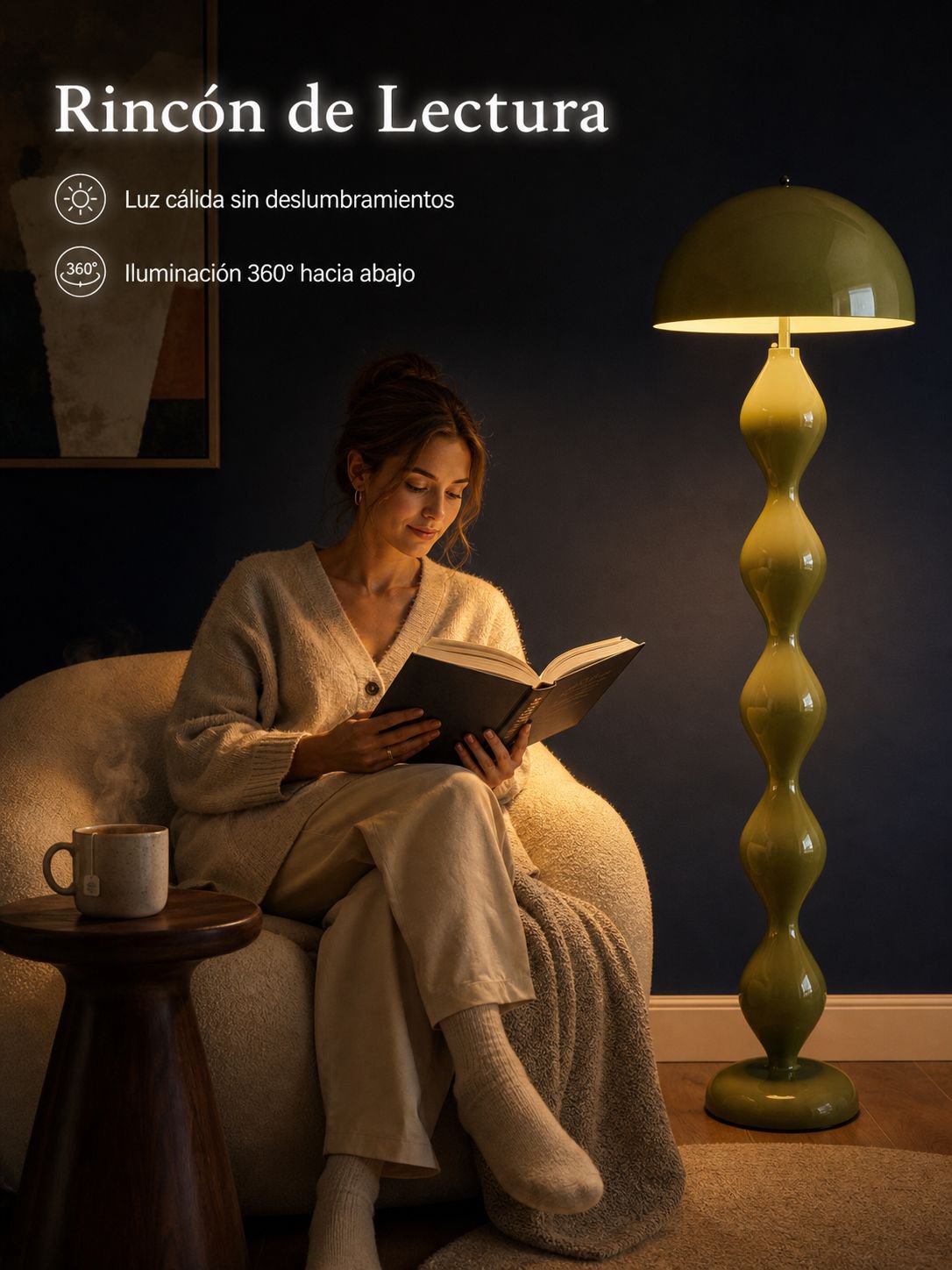 Creative corner illuminated mushroom floor lamp