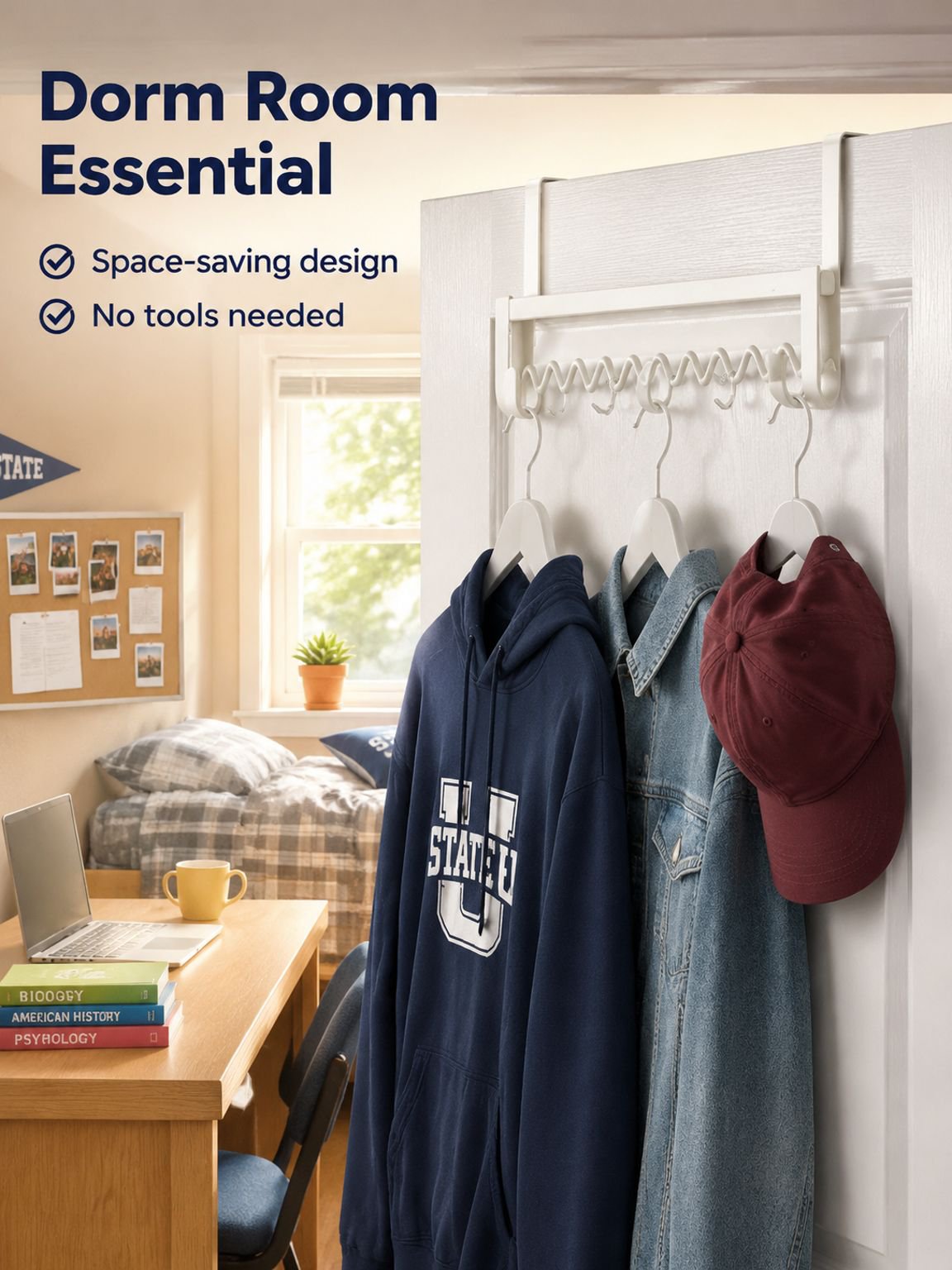 Wavy Dormitory Clothes Storage Hook