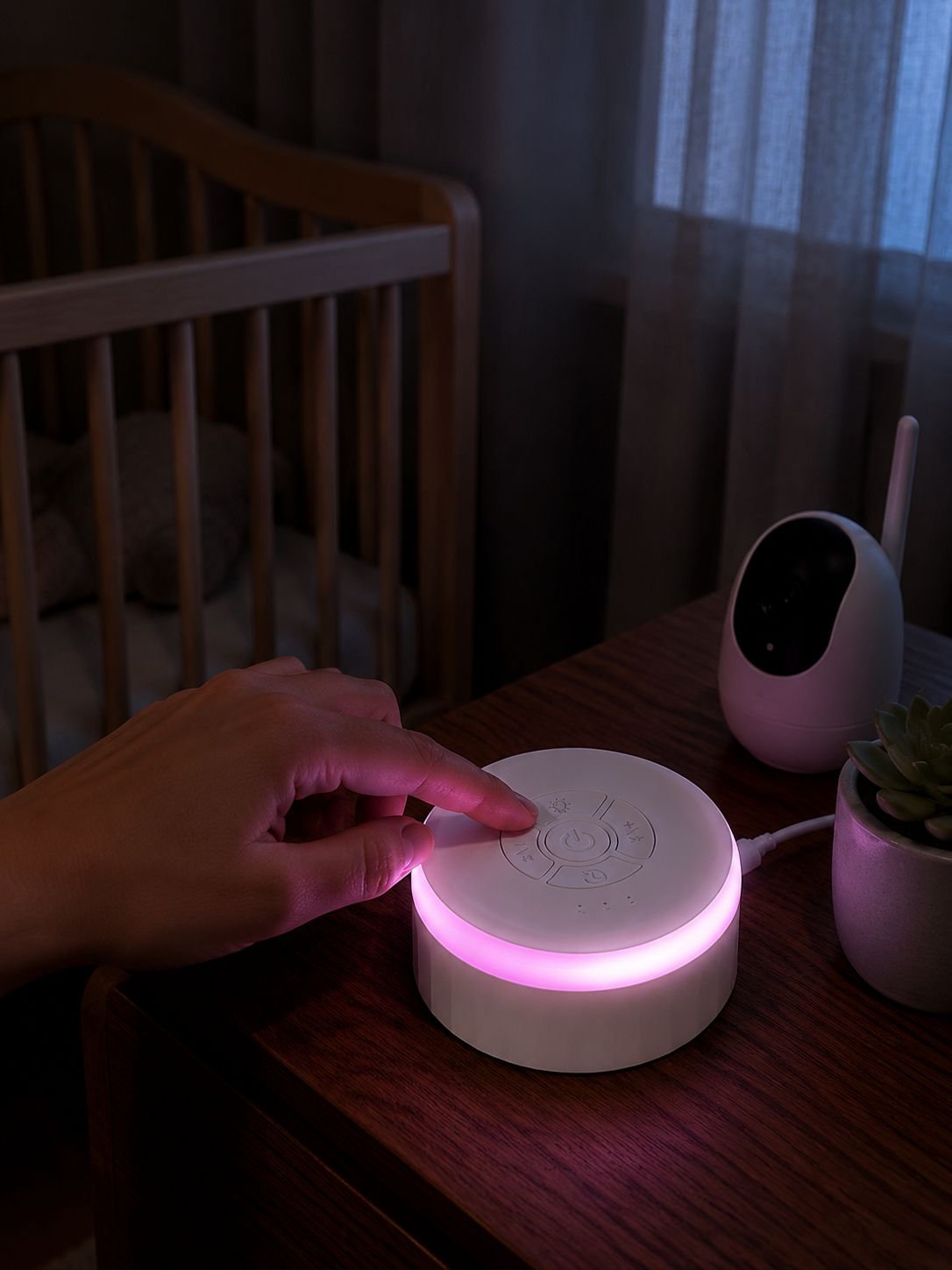 Lámpara nocturna musical inteligente para ayudar a dormir bebés