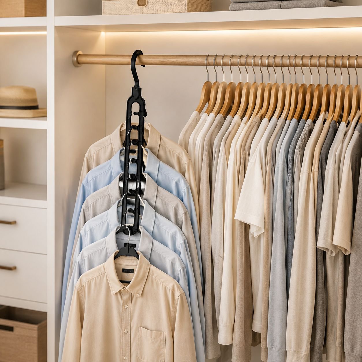 Multi-purpose Seamless Hook for Clothes Storage