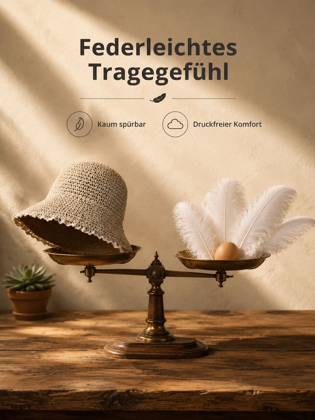 Leichter Strohhut für den Sommer
