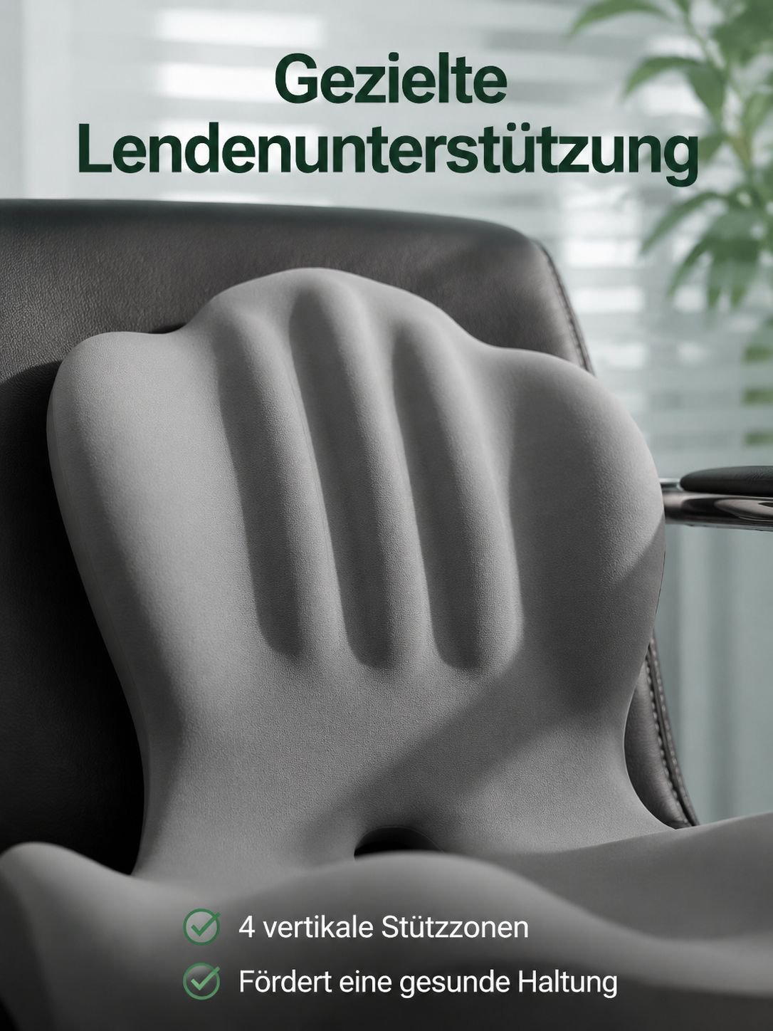 Ergonomisches Stuhlkissen mit Lendenwirbelstütze und Memory-Schaum