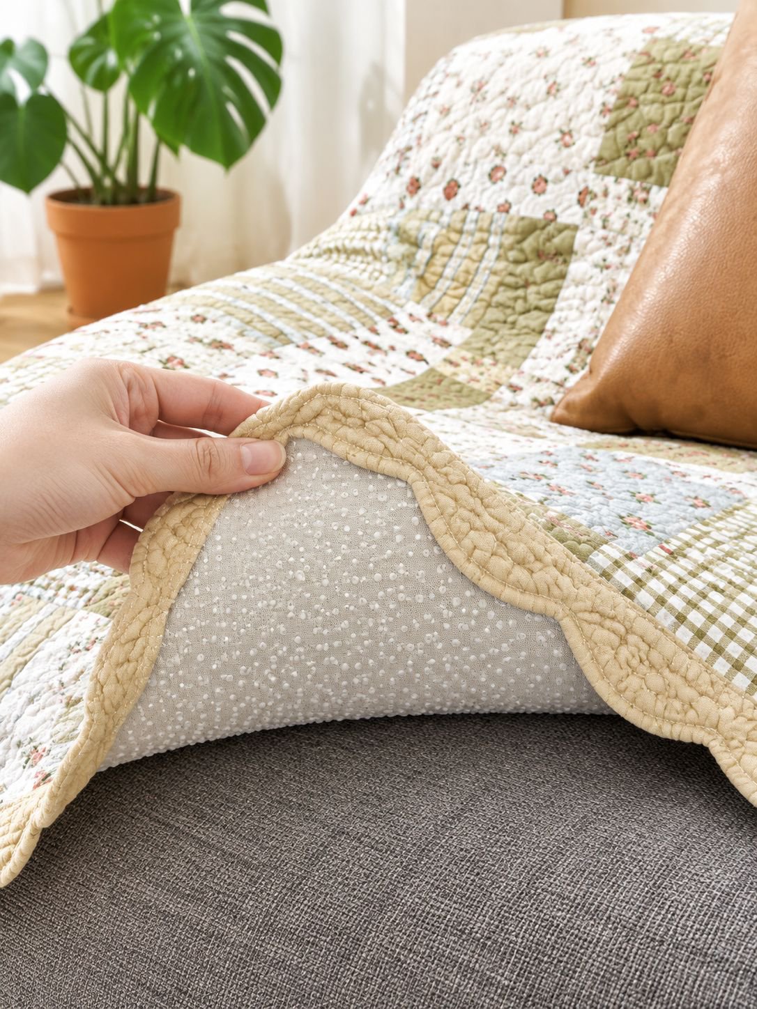 Landhausstil Baumwolle Sofaauflage ganzjährig verwendbar