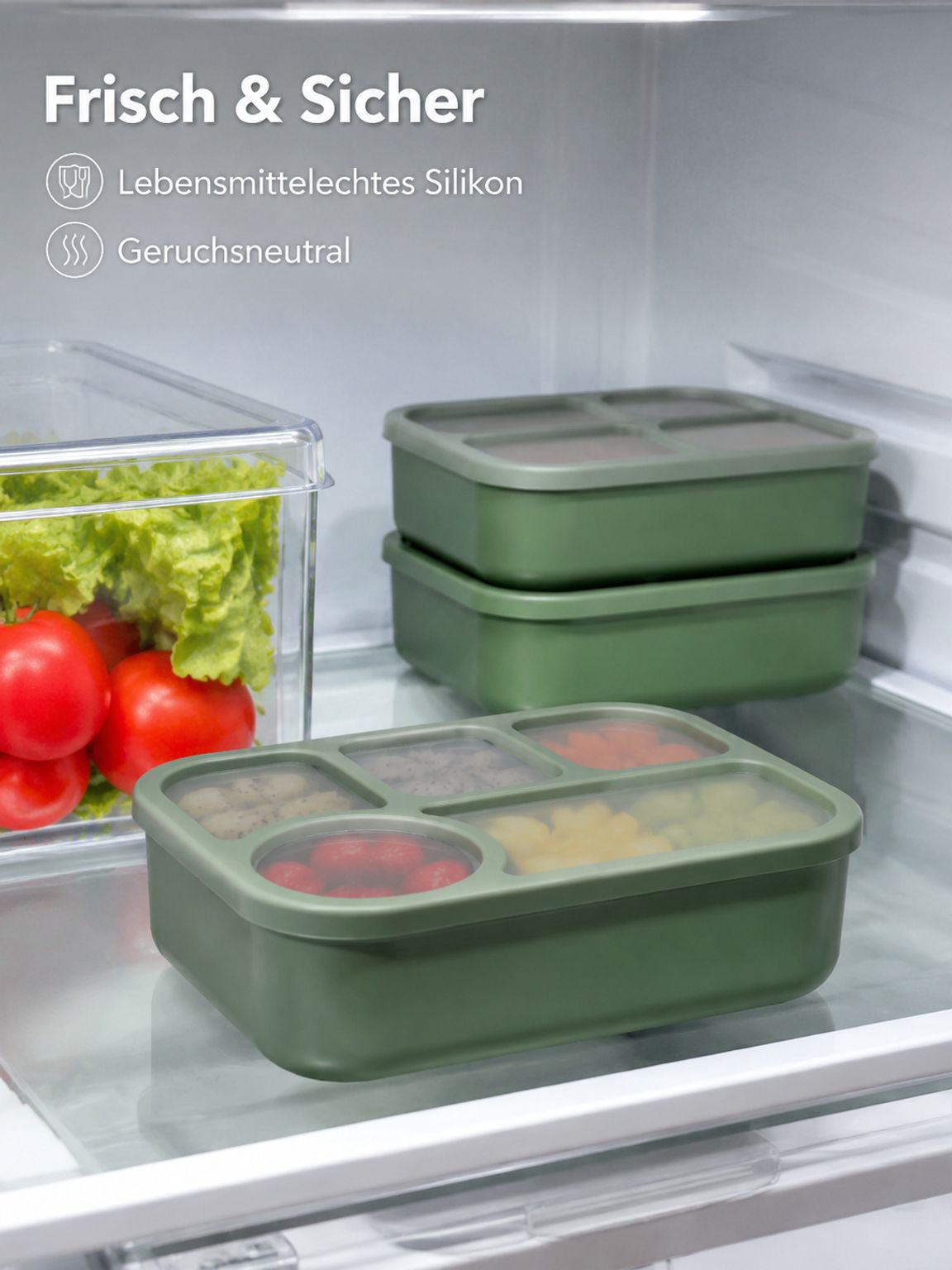 Lunchbox in moderner, platzsparender Ausführung