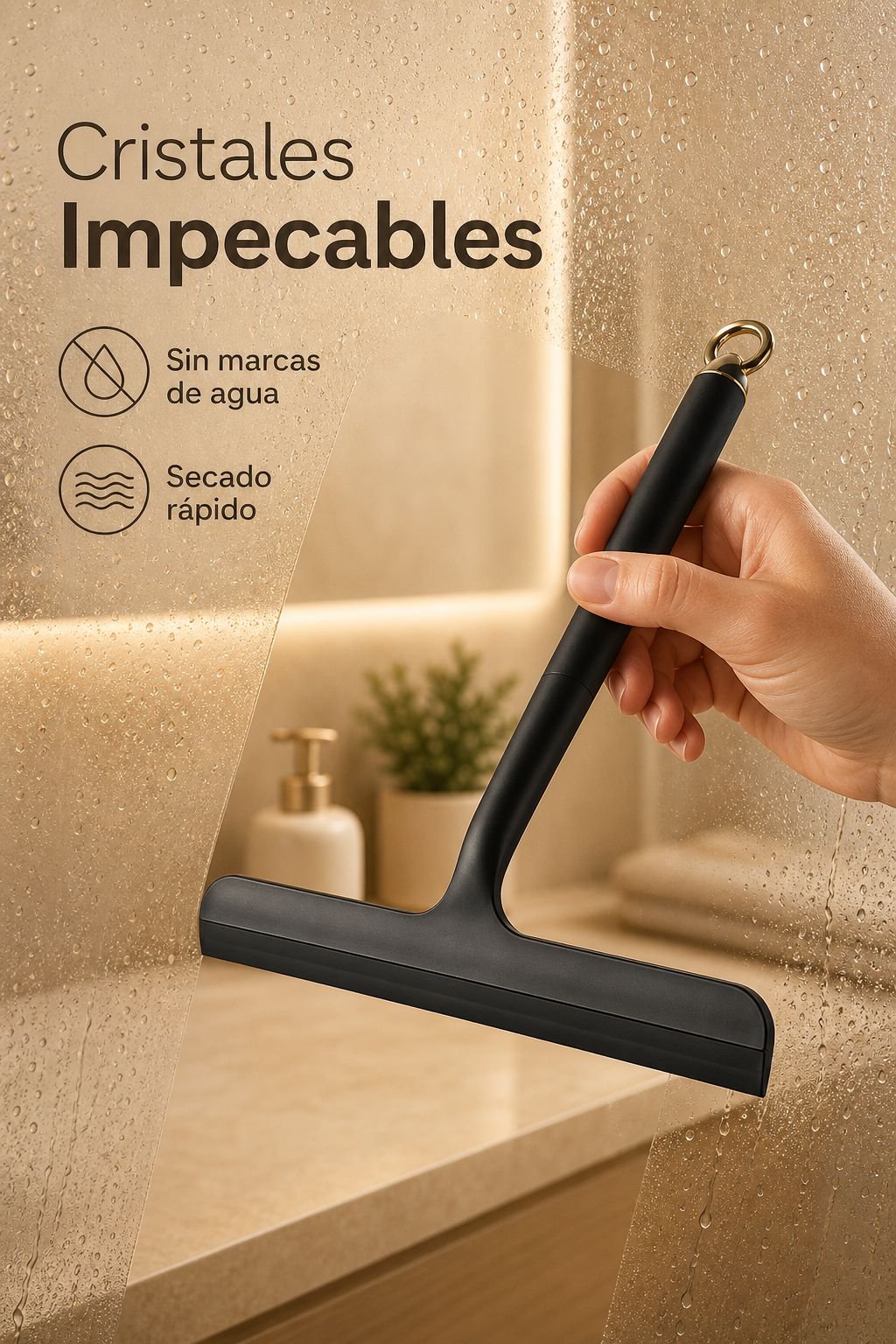 Rasqueta de plástico para ventanas, herramienta de limpieza para el hogar