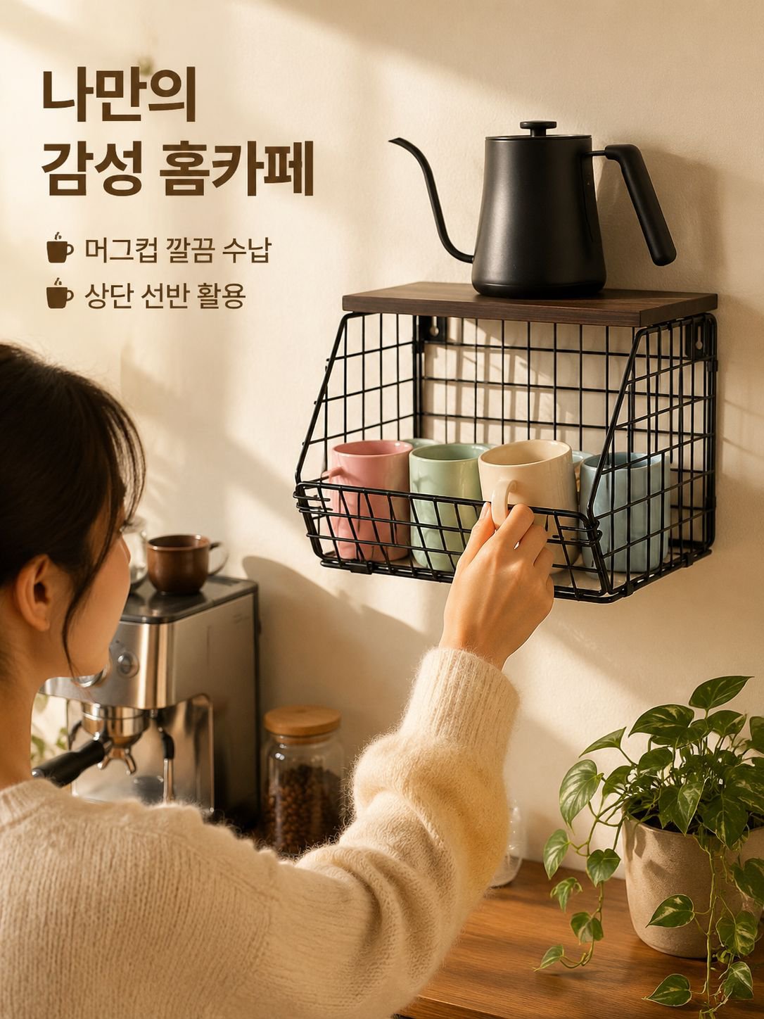 접이식 벽걸이 수납 선반