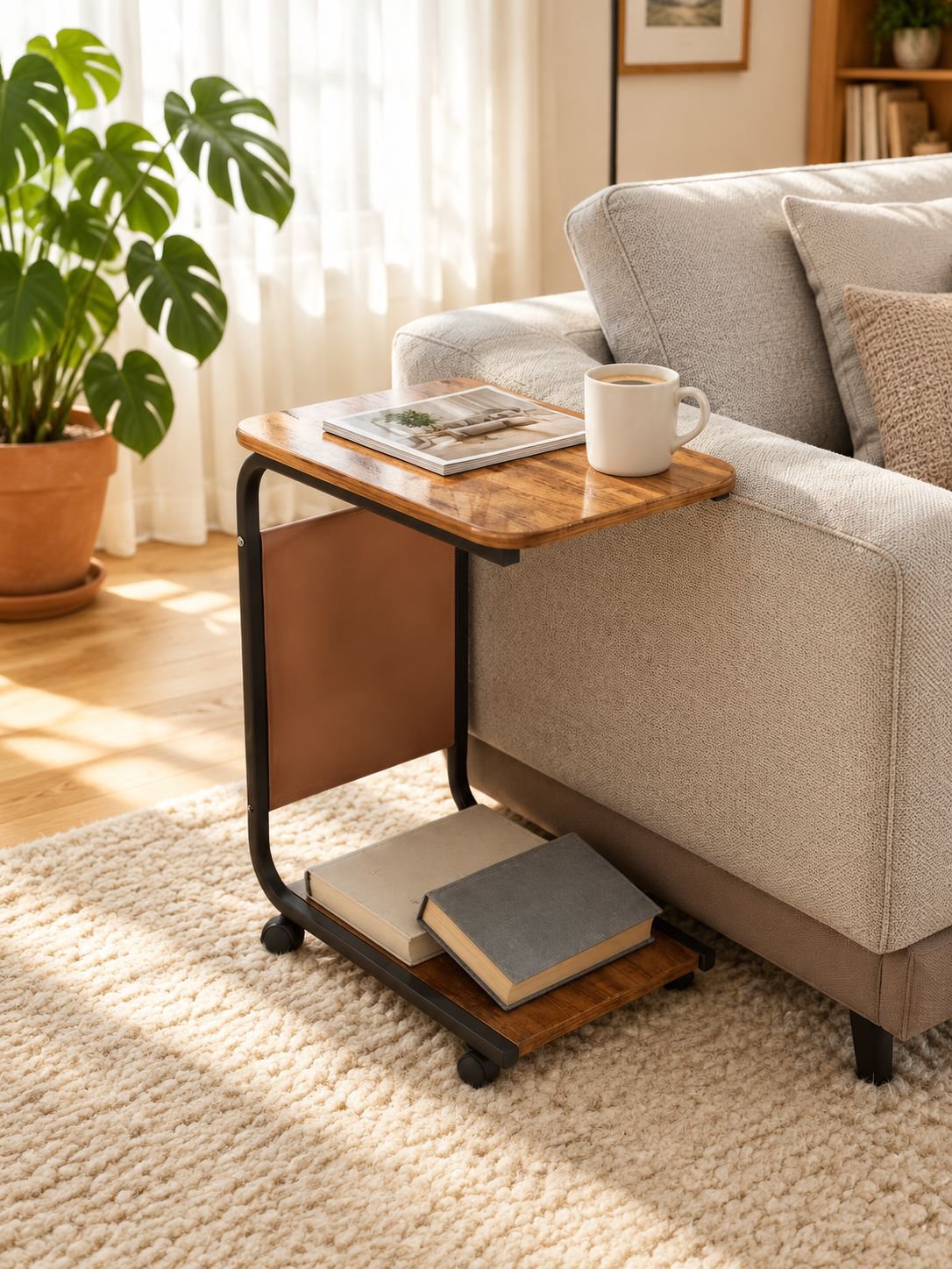 Multifunctional Small Table Sofa Side Coffee Table Corner End Table