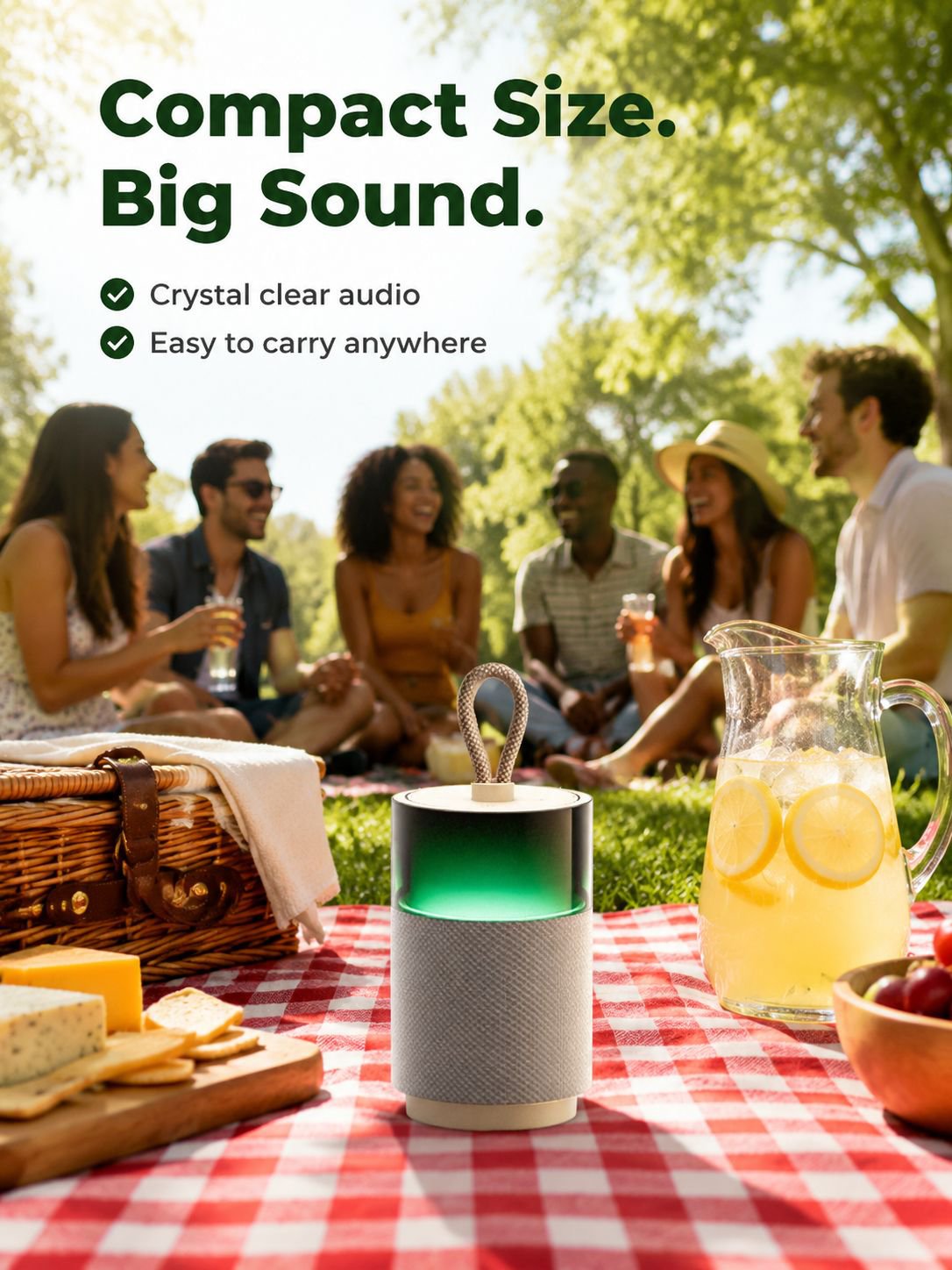 Outdoor Bluetooth Speaker with Mic Small Audio