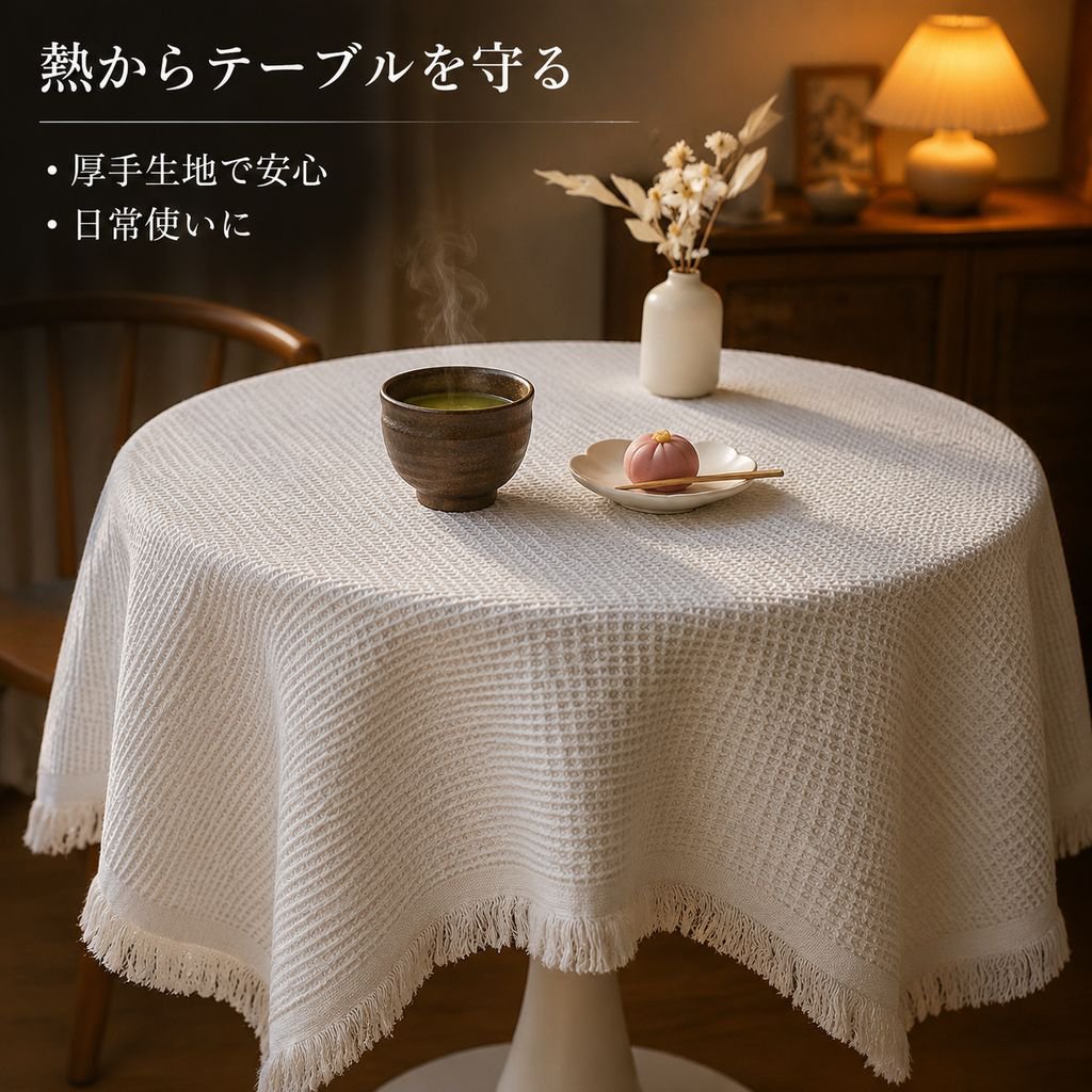 北欧INSクリーム風ダイニングテーブルクロス